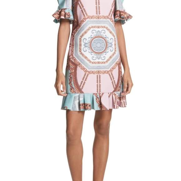 TED BAKER NORAHE VERSAILLES COLD SHOULDER DRESS - Picture 2 of 7